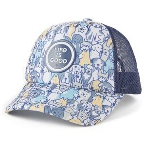 Life is Good Kids Heart of Dogs Pattern Kids Trucker Hat